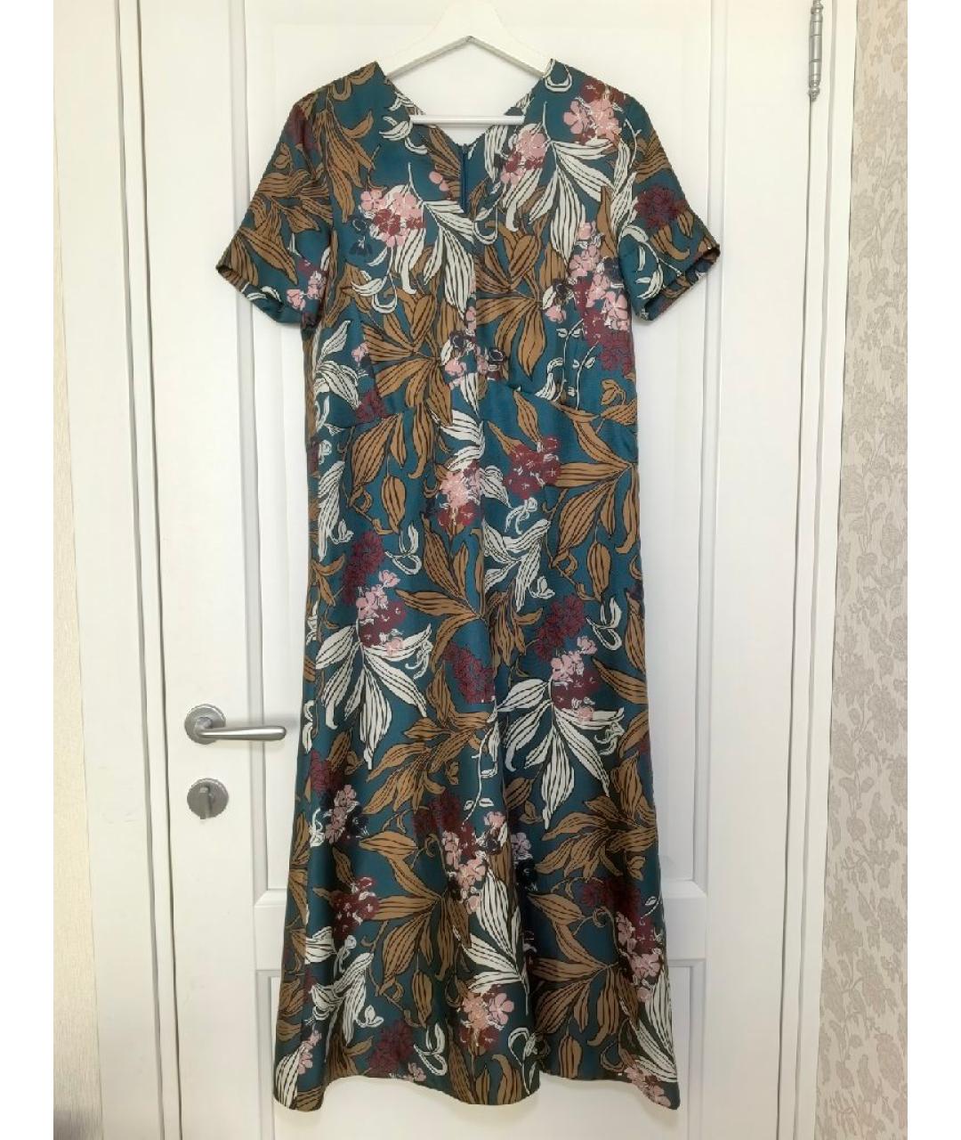 'S MAX MARA Мульти шелковое повседневное платье, фото 4