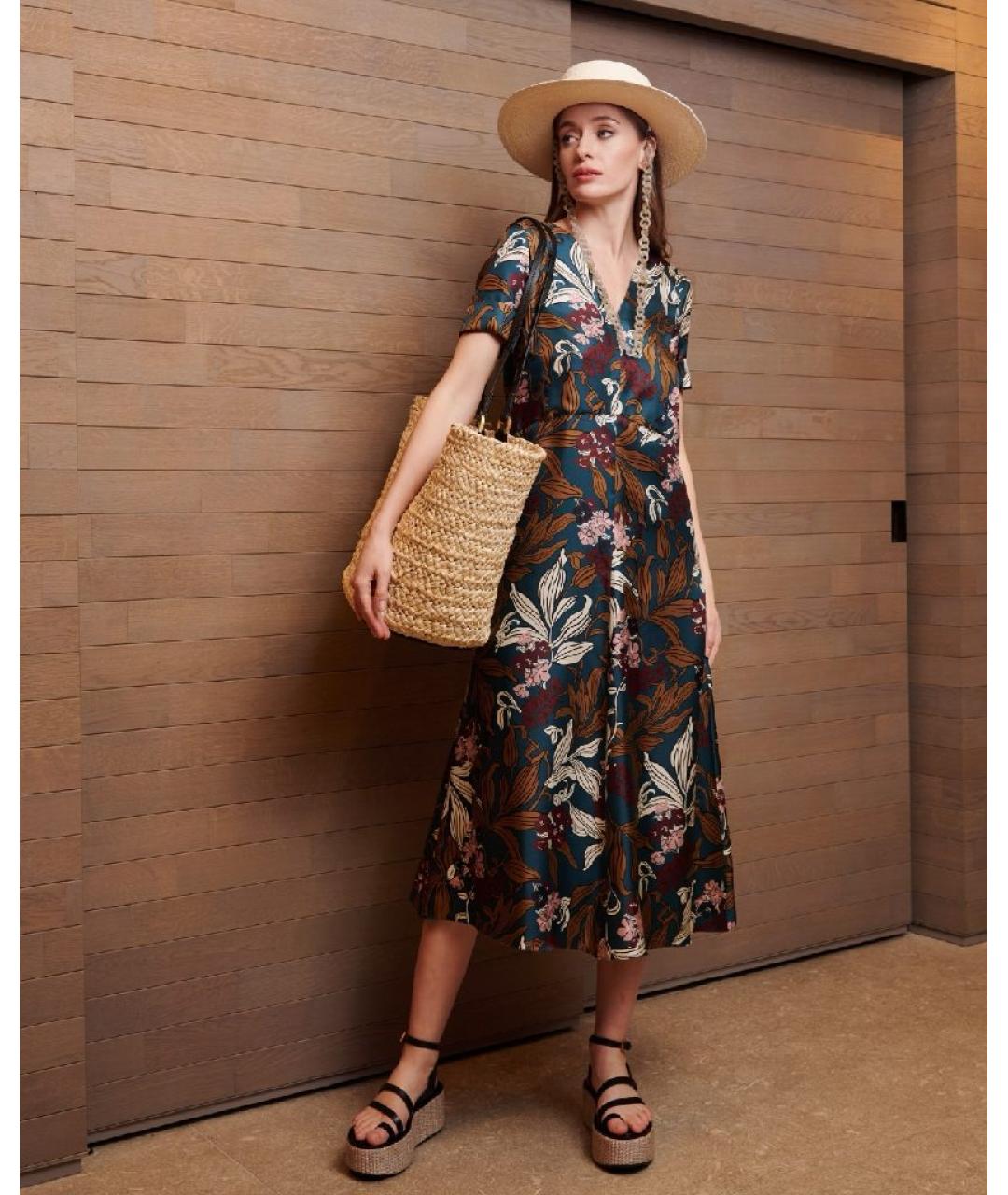 'S MAX MARA Мульти шелковое повседневное платье, фото 2