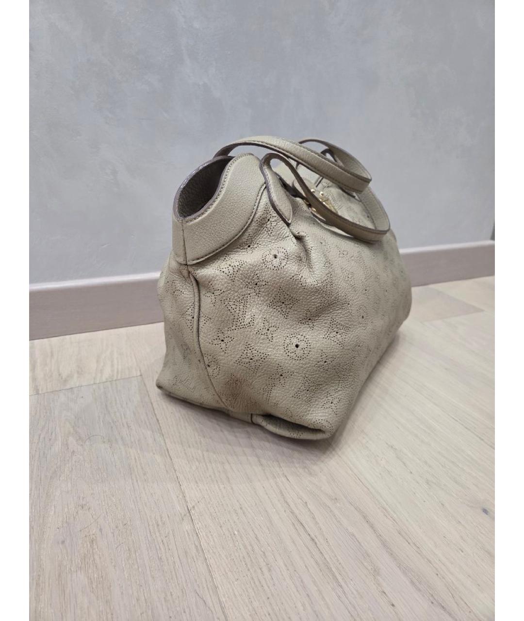 LOUIS VUITTON Бежевая кожаная сумка тоут, фото 2