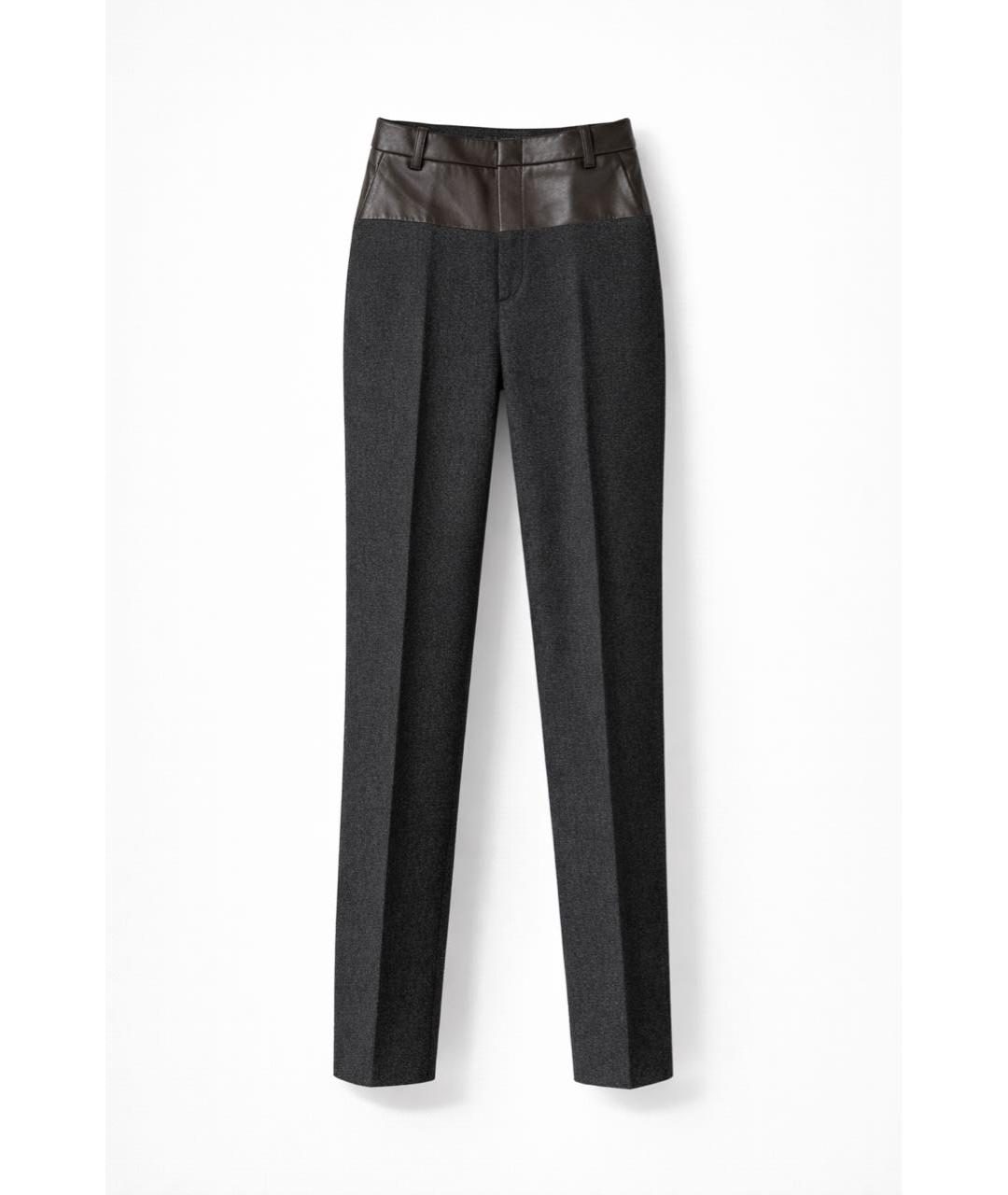 GUCCI Антрацитовые шерстяные брюки узкие, фото 9