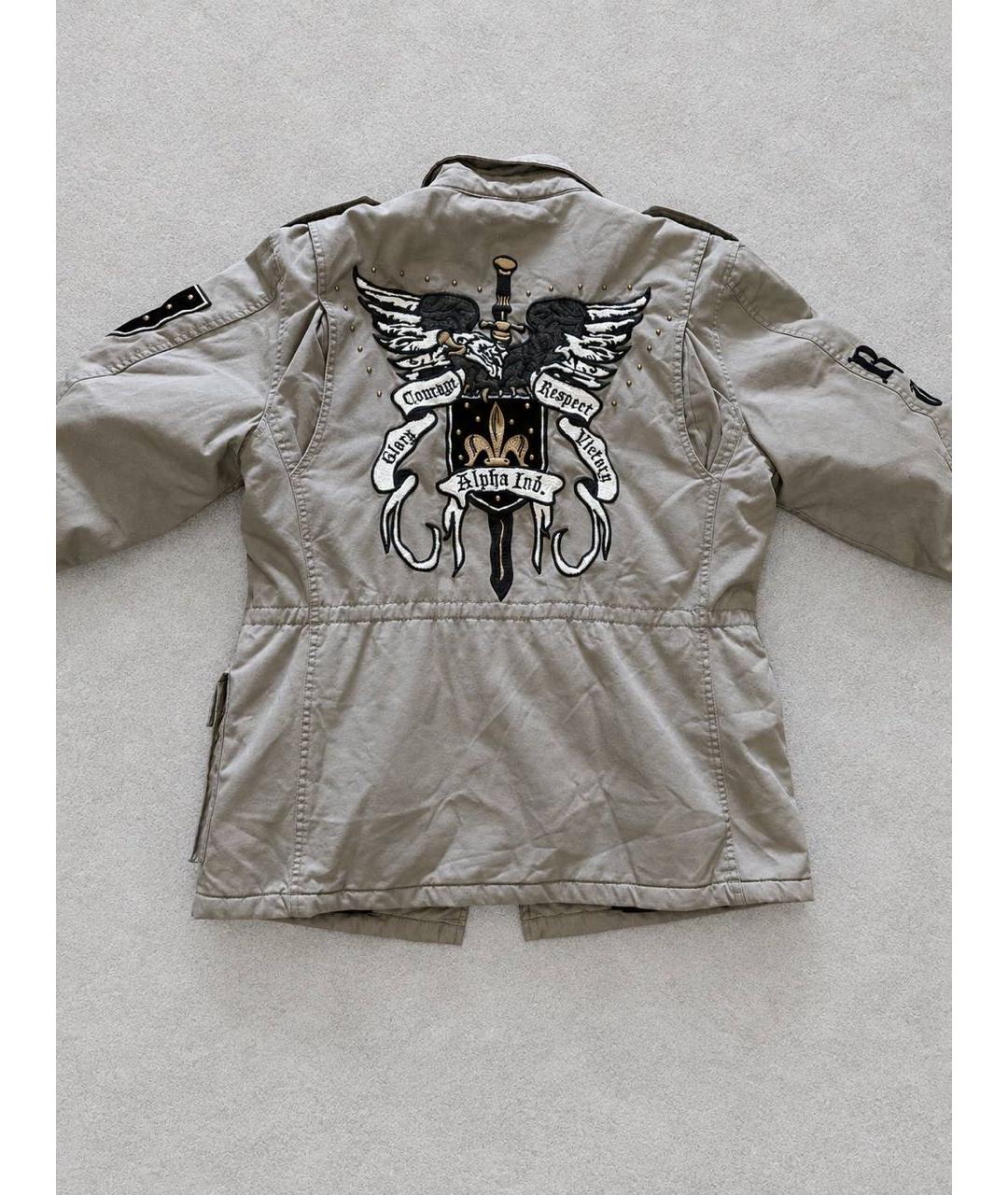 ALPHA INDUSTRIES Бежевая хлопковая парка, фото 2