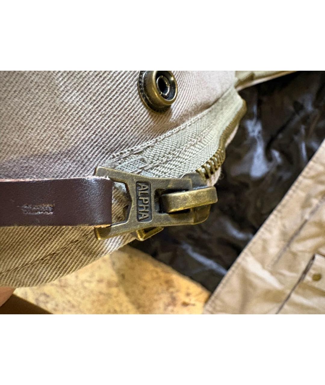 ALPHA INDUSTRIES Бежевая хлопковая парка, фото 4