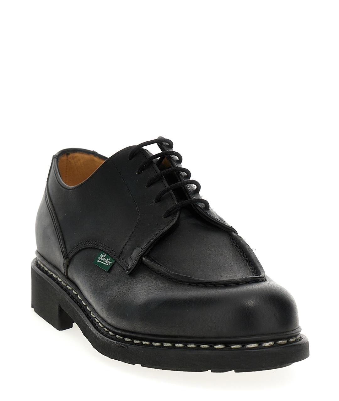 PARABOOT Черные кожаные низкие ботинки, фото 2