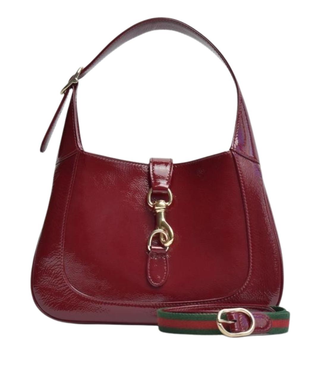 GUCCI Красная кожаная сумка с короткими ручками, фото 1