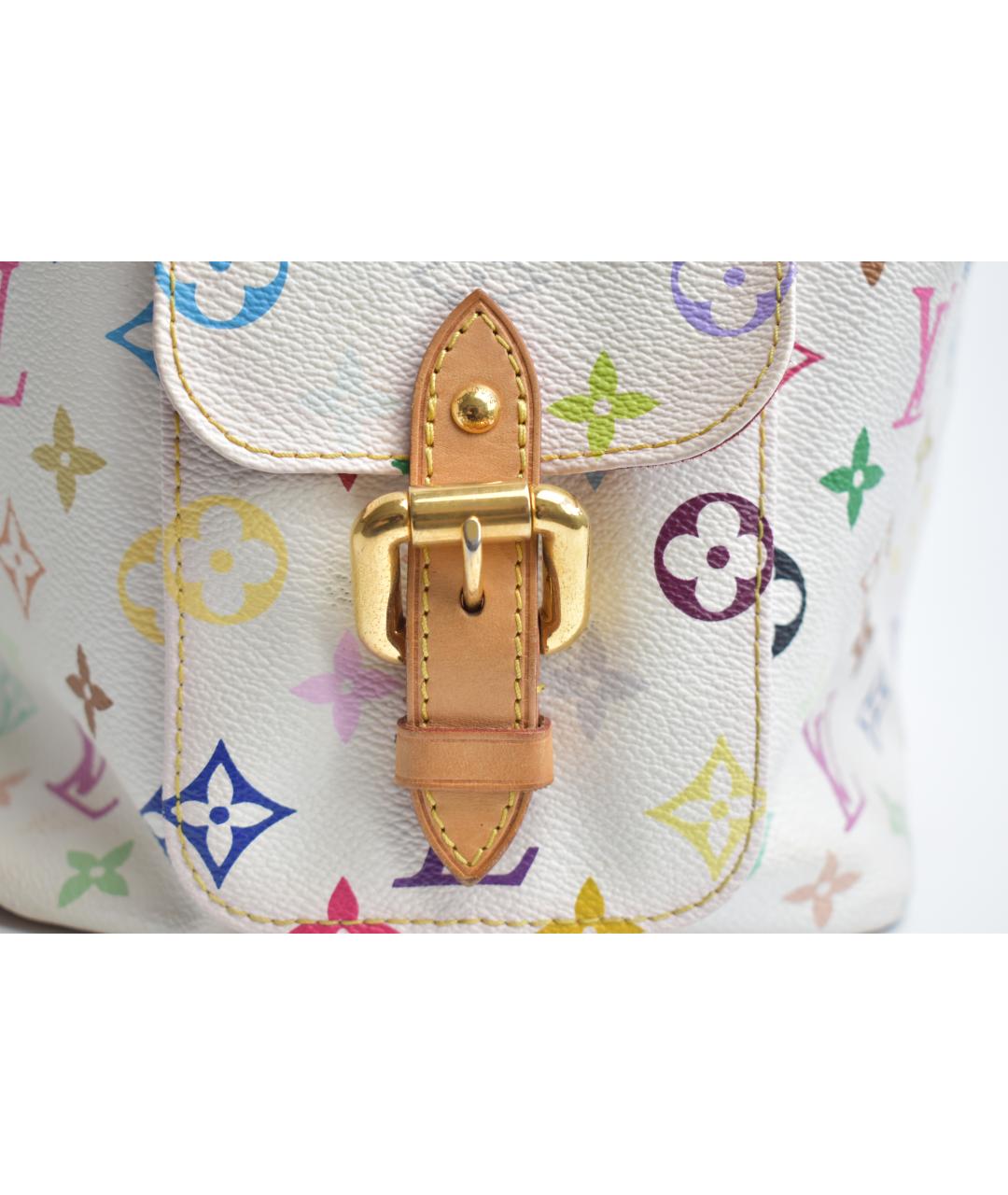 LOUIS VUITTON Белая сумка через плечо из канвы, фото 9