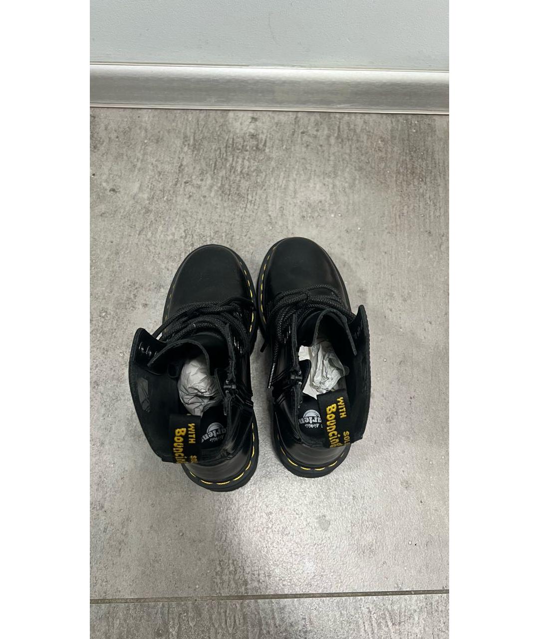 DR. MARTENS Черные кожаные ботинки, фото 3