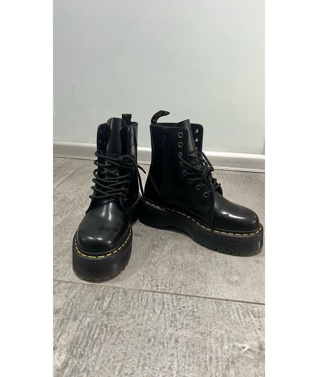 DR. MARTENS Черные кожаные ботинки, фото 7