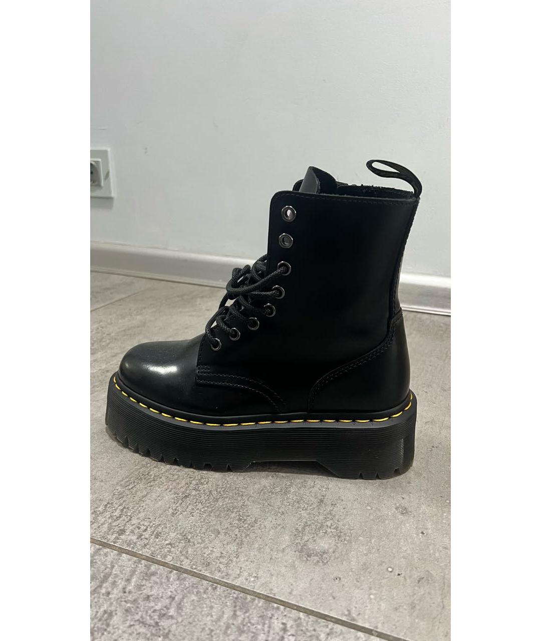 DR. MARTENS Черные кожаные ботинки, фото 9