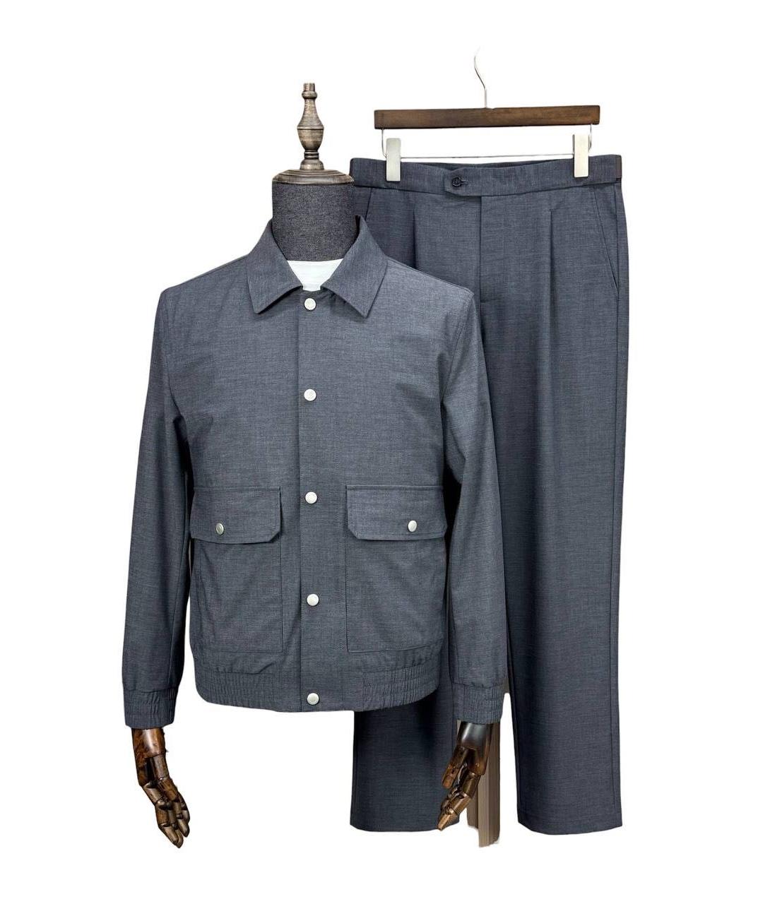 BRUNELLO CUCINELLI Серый кашемировый спортивный костюм, фото 5