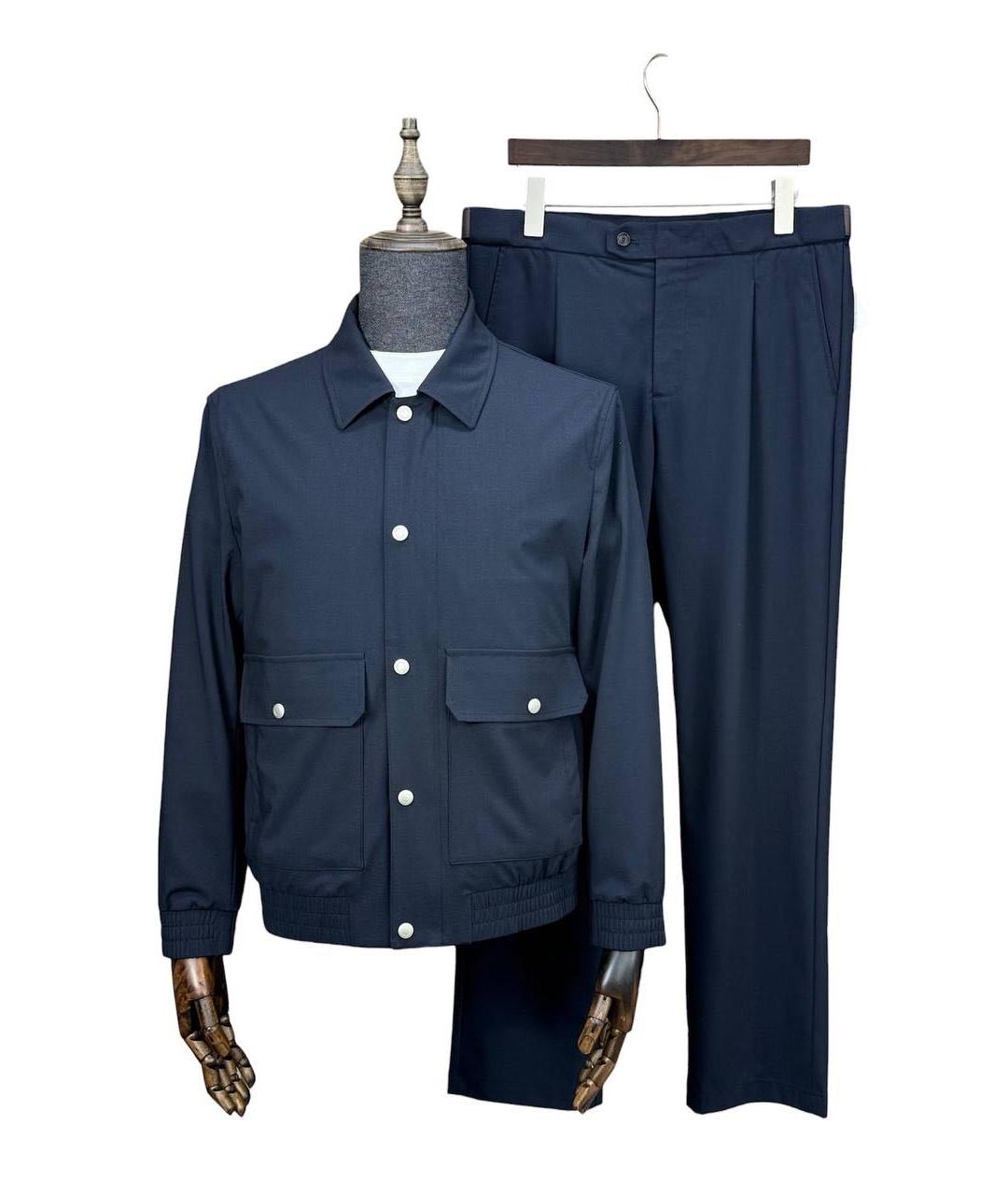 BRUNELLO CUCINELLI Темно-синий кашемировый спортивный костюм, фото 5