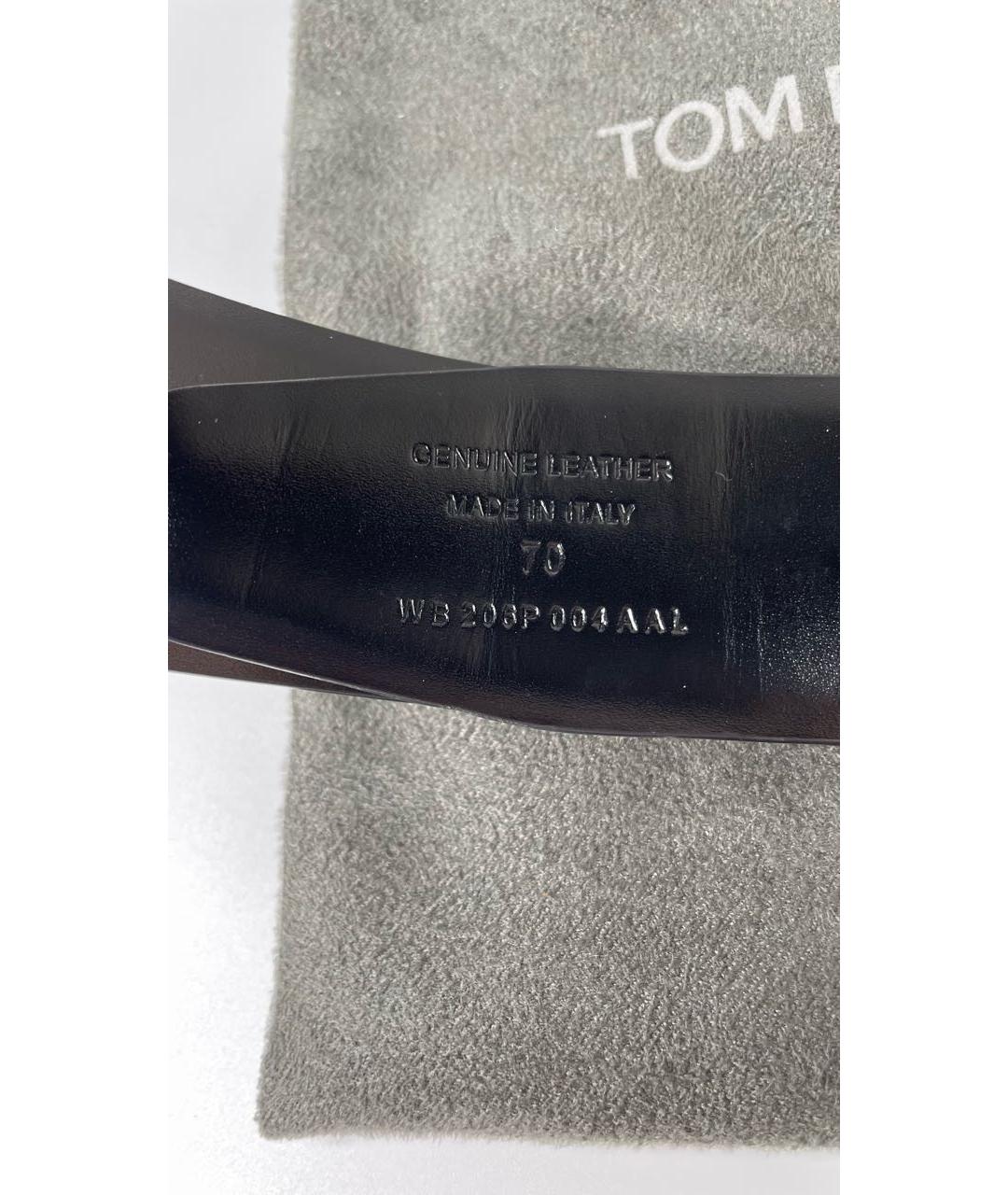 TOM FORD Черный кожаный ремень, фото 3