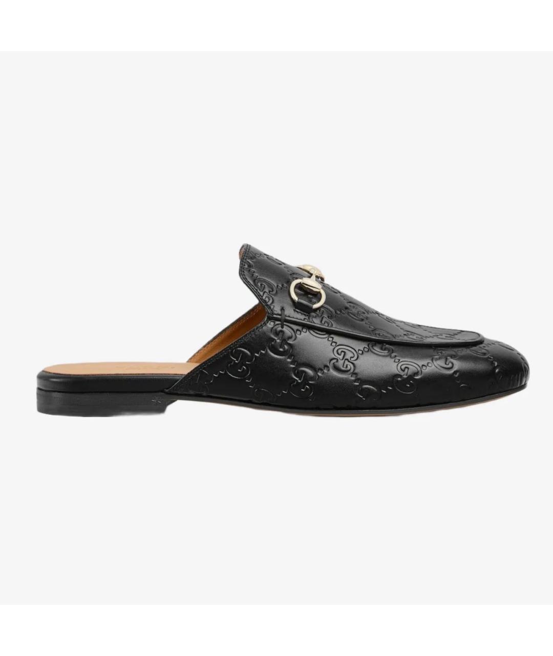GUCCI Черные кожаные мюли, фото 5