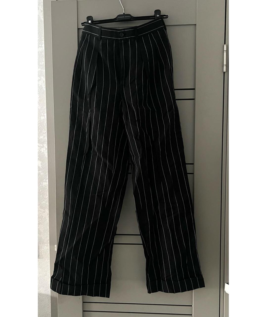 POLO RALPH LAUREN Черные льняные прямые брюки, фото 3