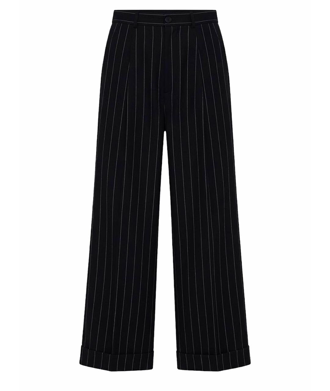 POLO RALPH LAUREN Черные льняные прямые брюки, фото 1