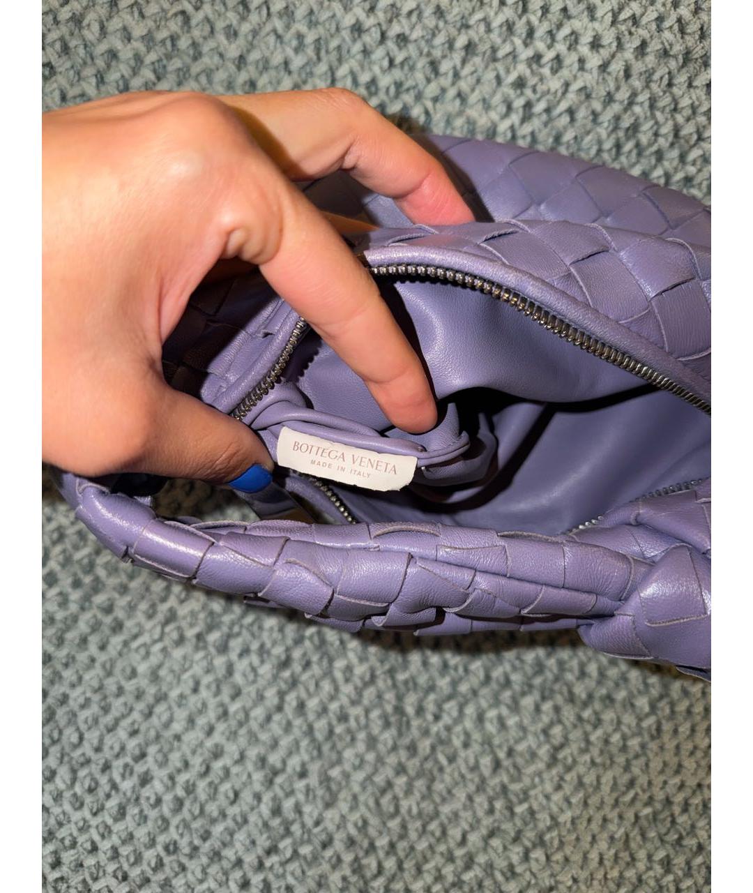 BOTTEGA VENETA Фиолетовая кожаная сумка с короткими ручками, фото 4