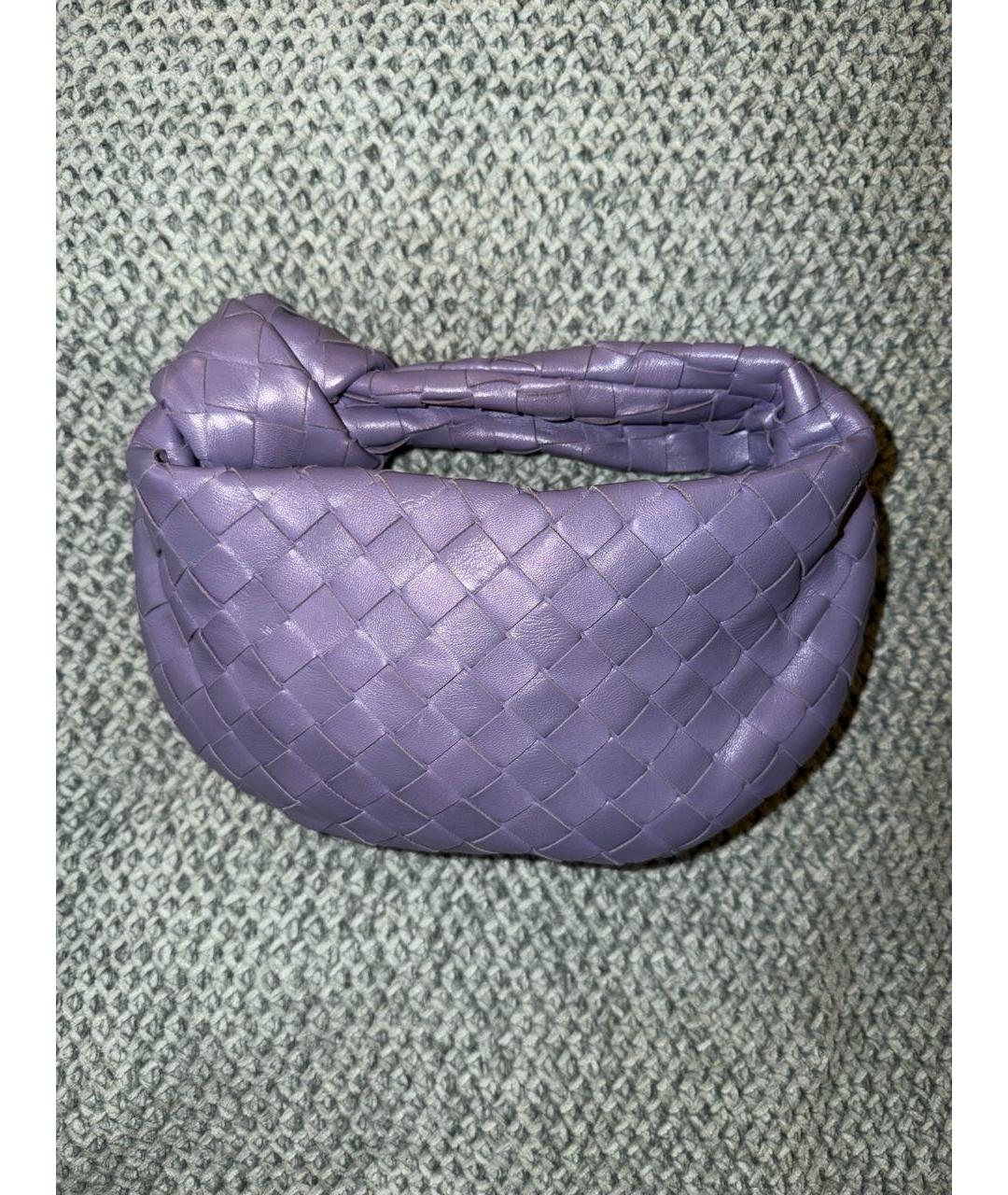 BOTTEGA VENETA Фиолетовая кожаная сумка с короткими ручками, фото 6