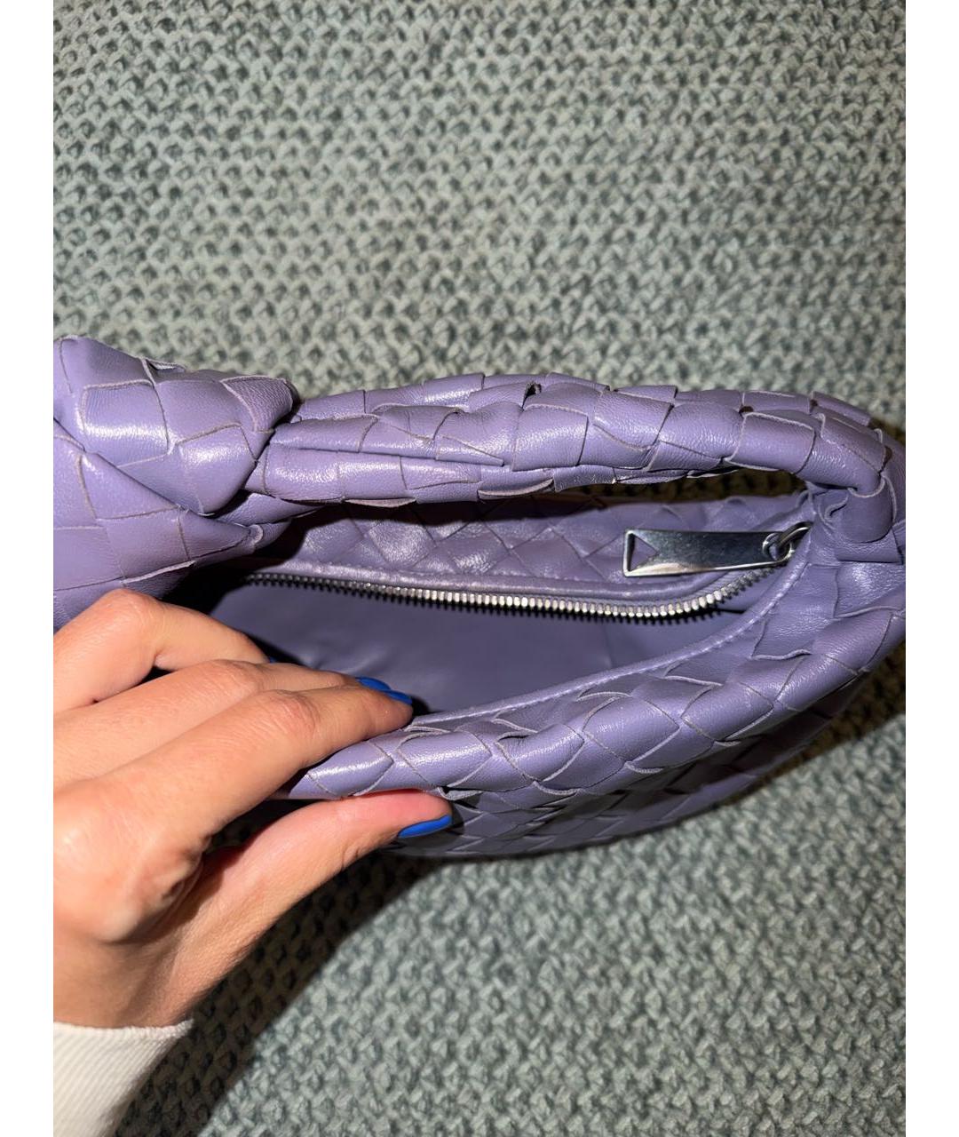 BOTTEGA VENETA Фиолетовая кожаная сумка с короткими ручками, фото 2