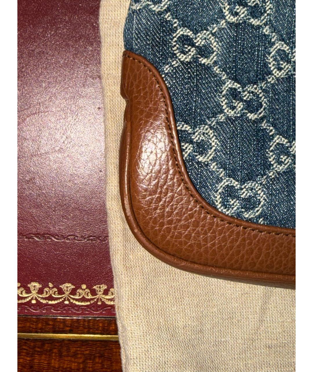 GUCCI Мульти деним сумка с короткими ручками, фото 2