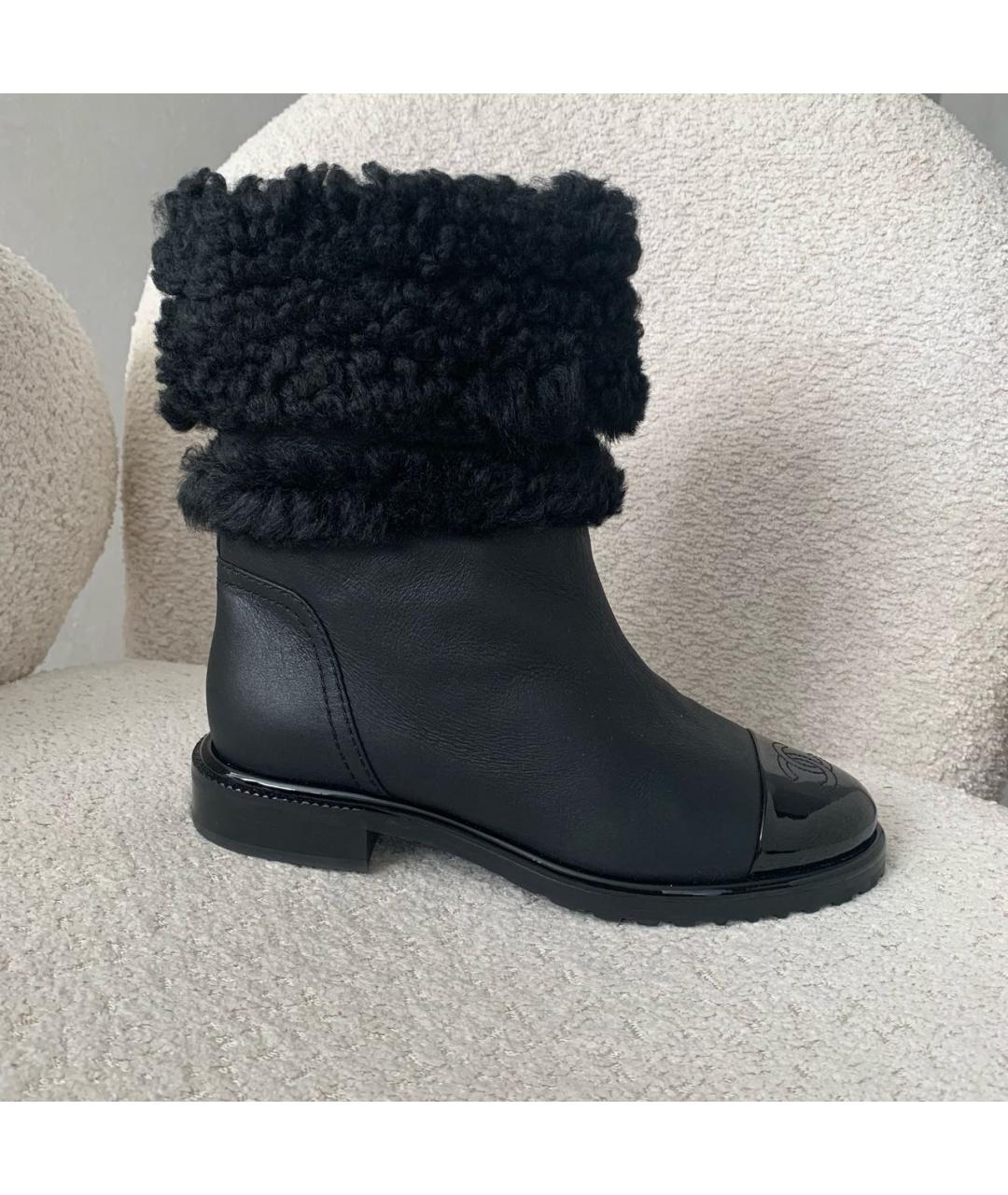 CHANEL Черные сапоги, фото 6