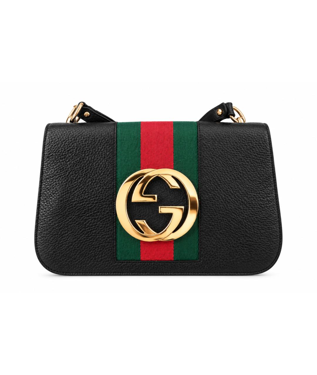 GUCCI Черная кожаная сумка с короткими ручками, фото 8