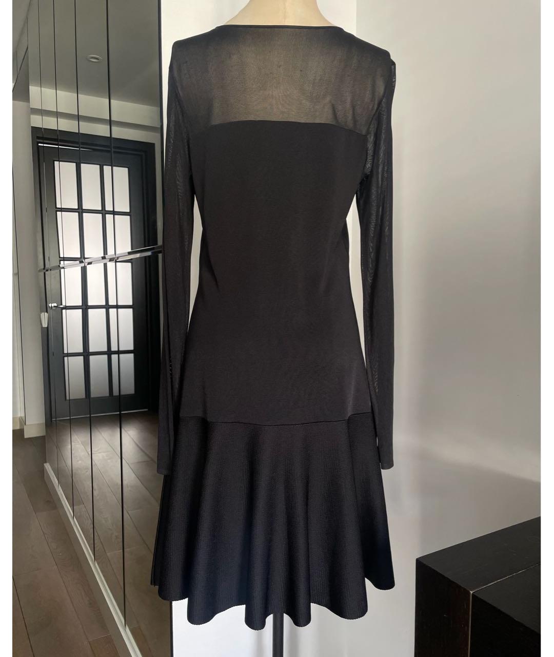 RALPH LAUREN Черное шелковое коктейльное платье, фото 2