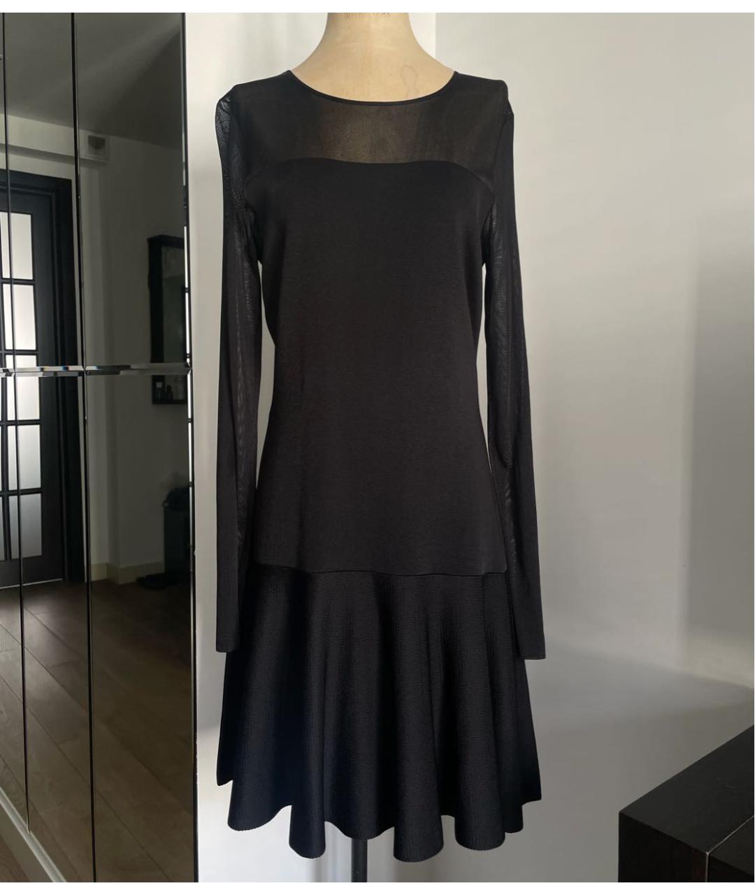 RALPH LAUREN Черное шелковое коктейльное платье, фото 8
