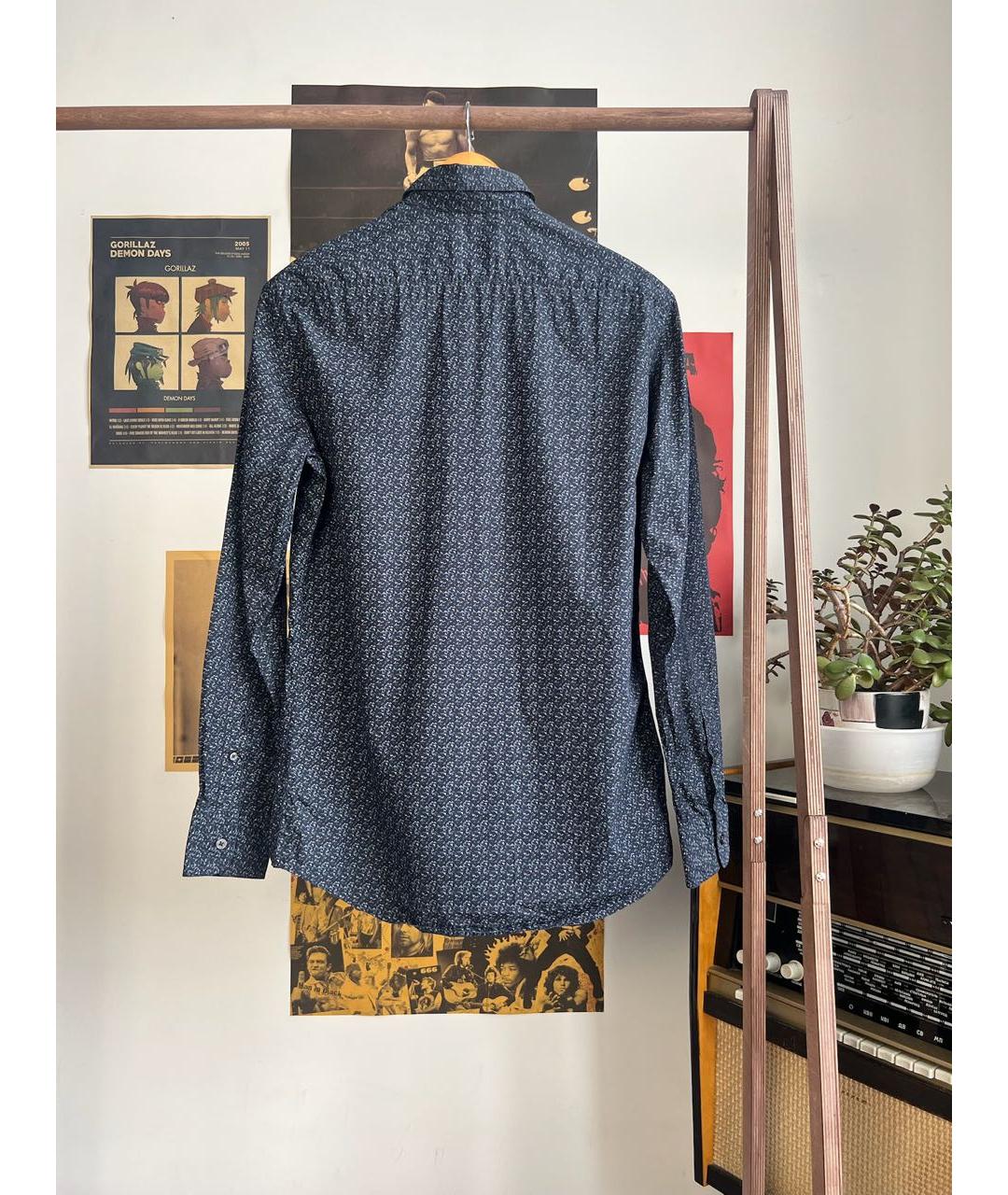 ERMENEGILDO ZEGNA XXX Синяя хлопковая кэжуал рубашка, фото 6