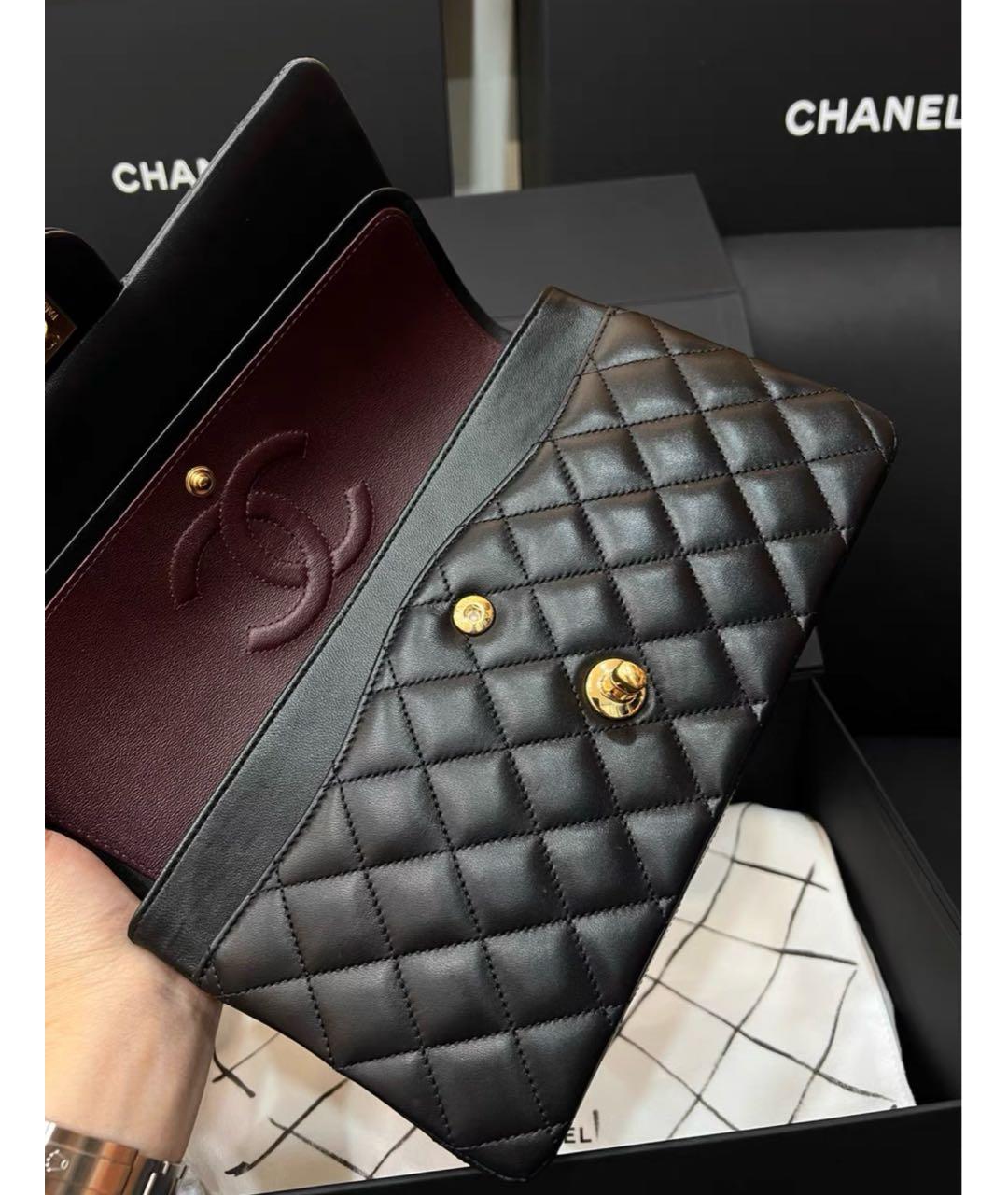 CHANEL Черная кожаная сумка через плечо, фото 8