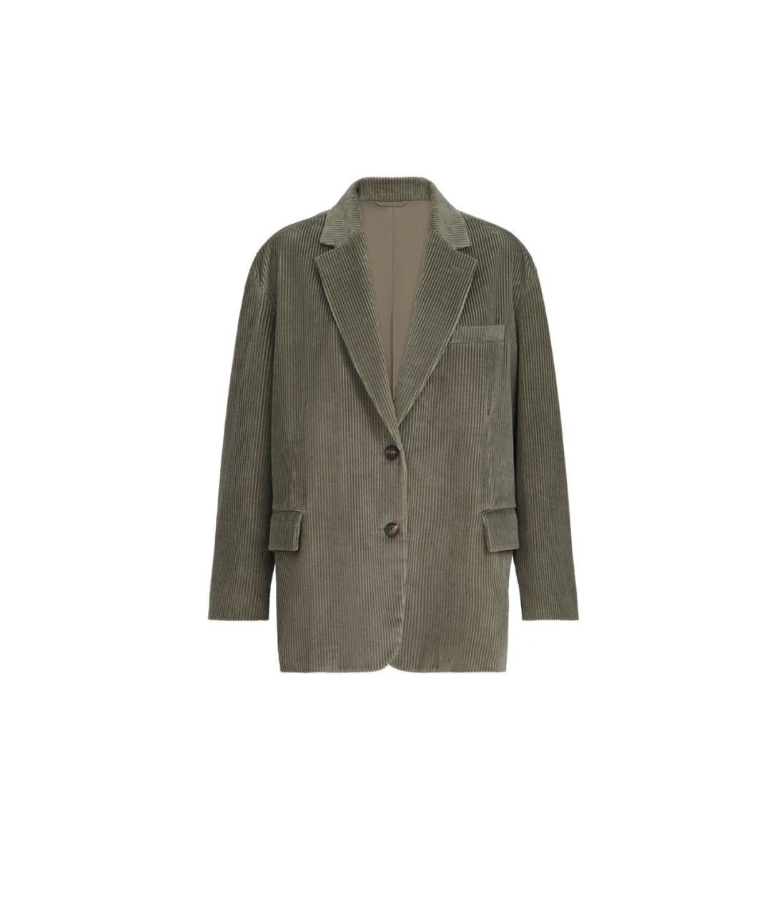 BRUNELLO CUCINELLI Хаки хлопковый костюм с брюками, фото 8