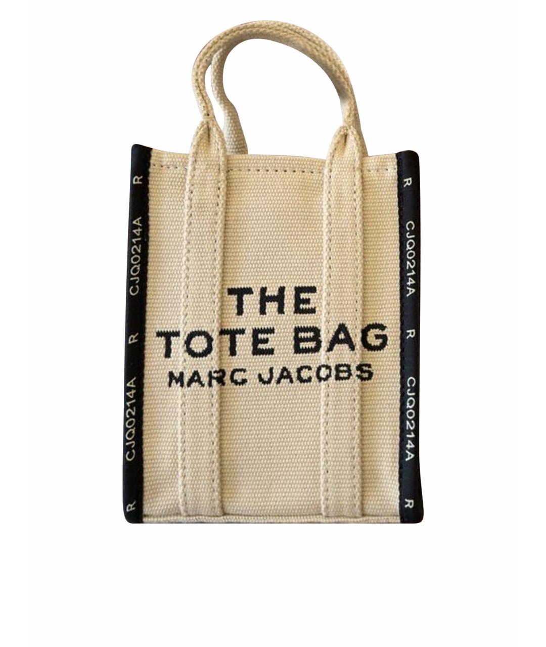 MARC JACOBS Бежевая жаккардовая сумка тоут, фото 6