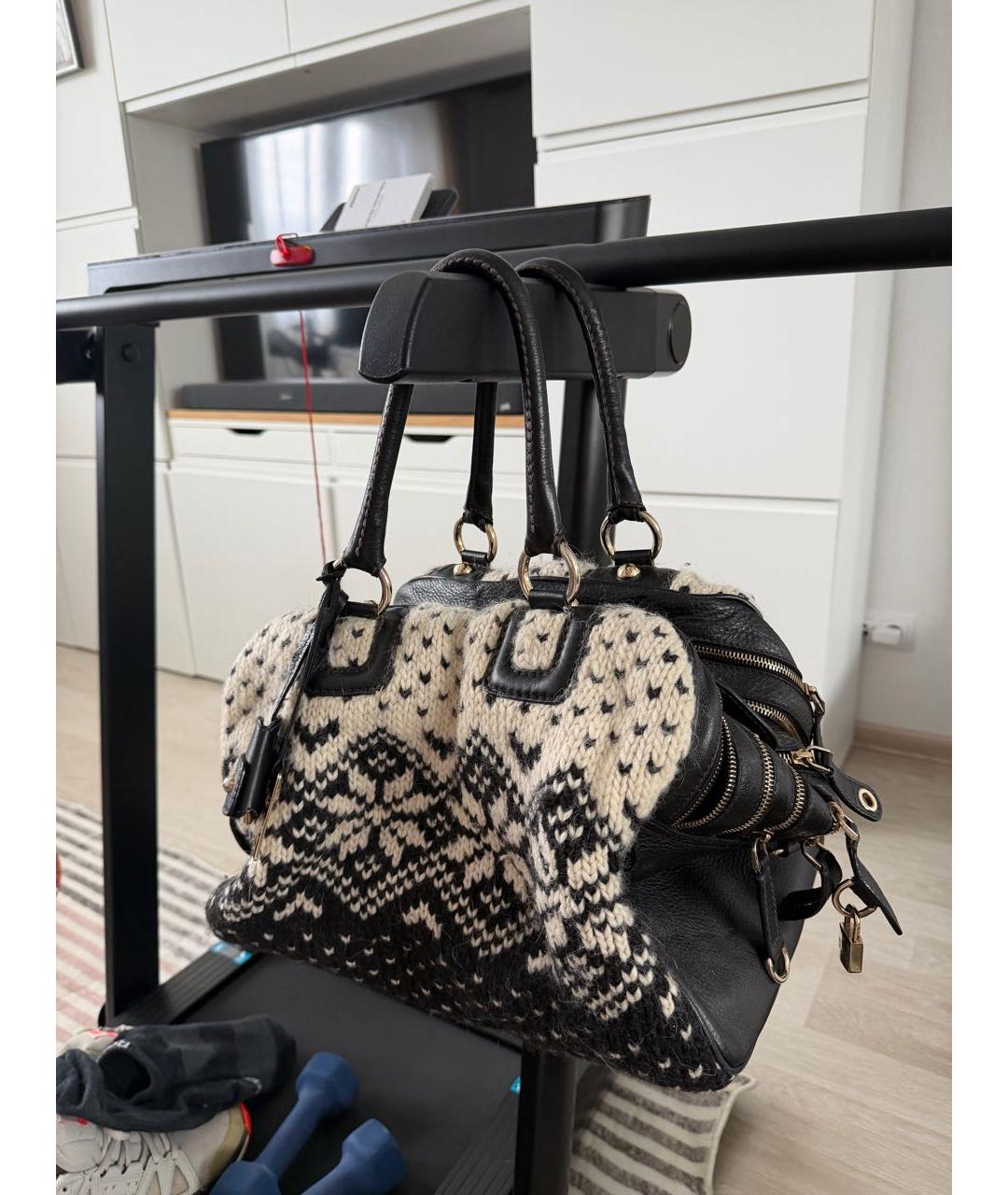 DOLCE&GABBANA Черная кожаная сумка с короткими ручками, фото 2