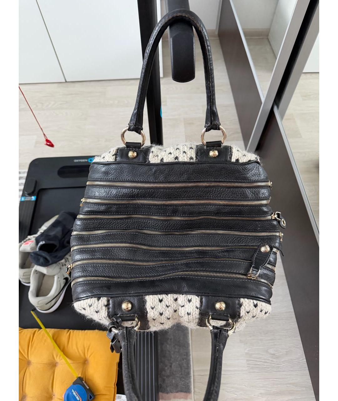DOLCE&GABBANA Черная кожаная сумка с короткими ручками, фото 5