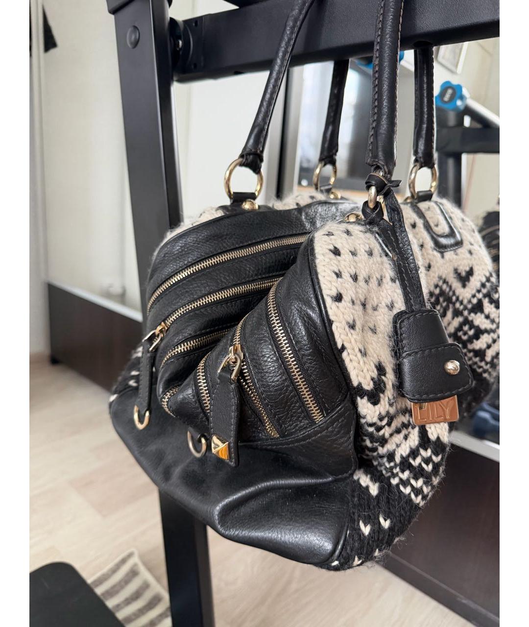 DOLCE&GABBANA Черная кожаная сумка с короткими ручками, фото 3