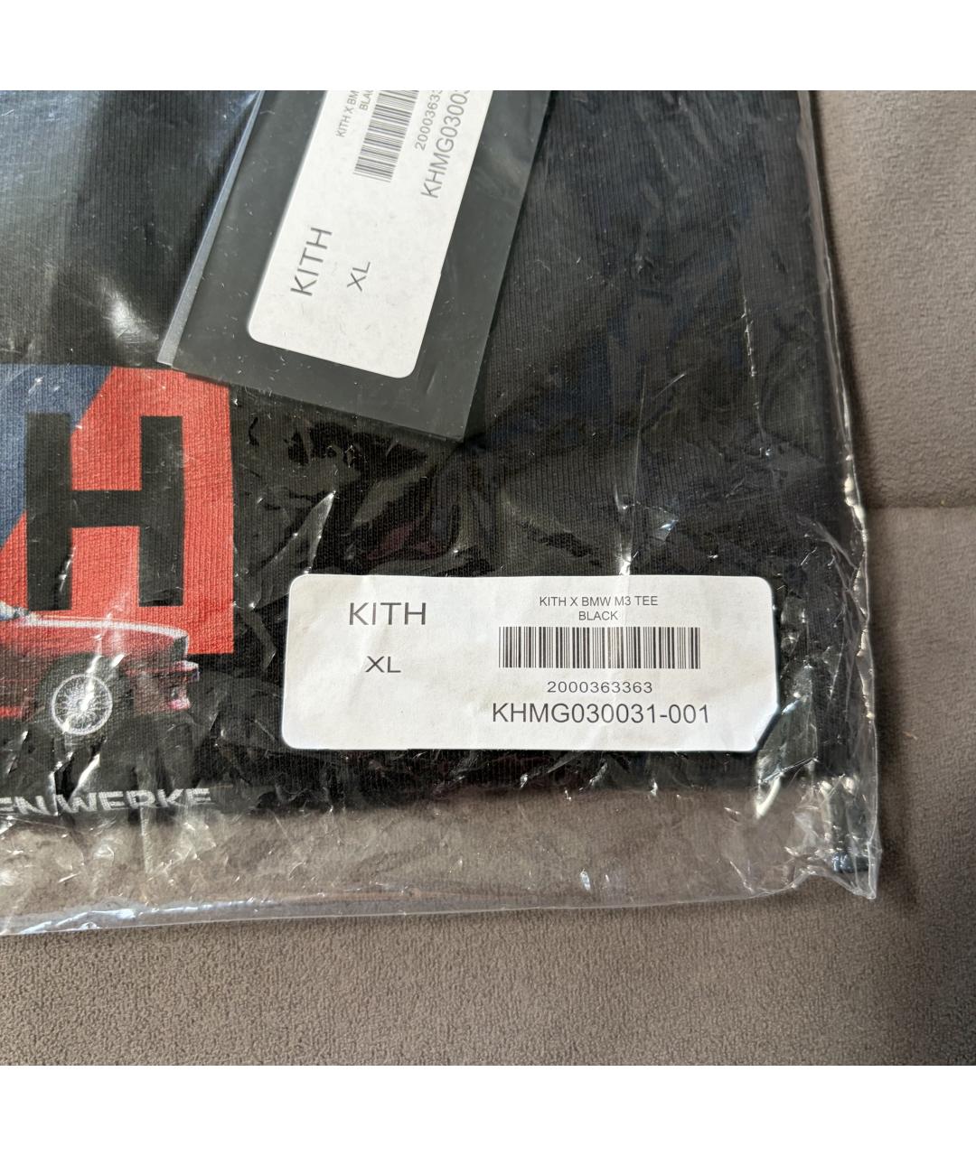 KITH Черная хлопковая футболка, фото 6