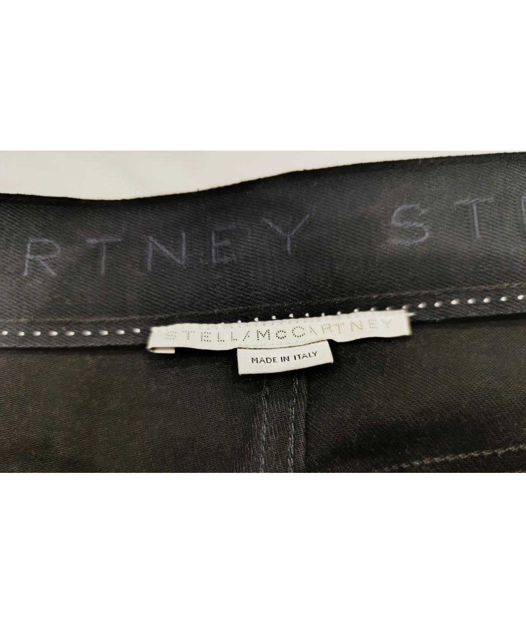 STELLA MCCARTNEY Черные хлопко-эластановые джинсы клеш, фото 5
