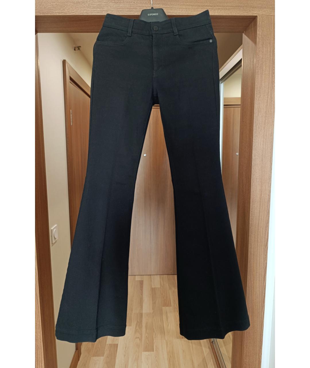 STELLA MCCARTNEY Черные хлопко-эластановые джинсы клеш, фото 8