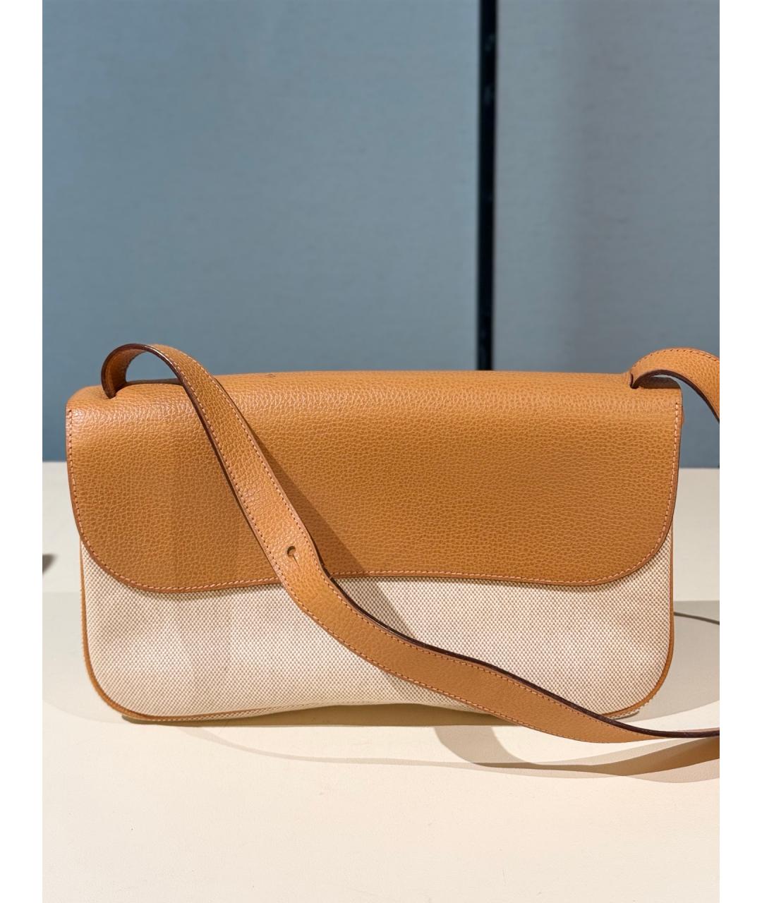 HERMES Коричневая кожаная сумка через плечо, фото 4