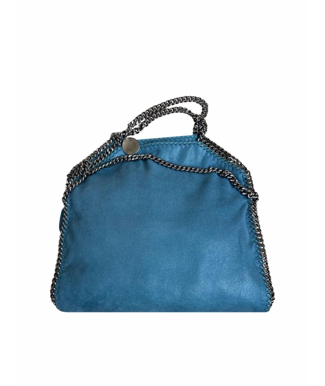 STELLA MCCARTNEY Синяя кожаная сумка с короткими ручками, фото 1