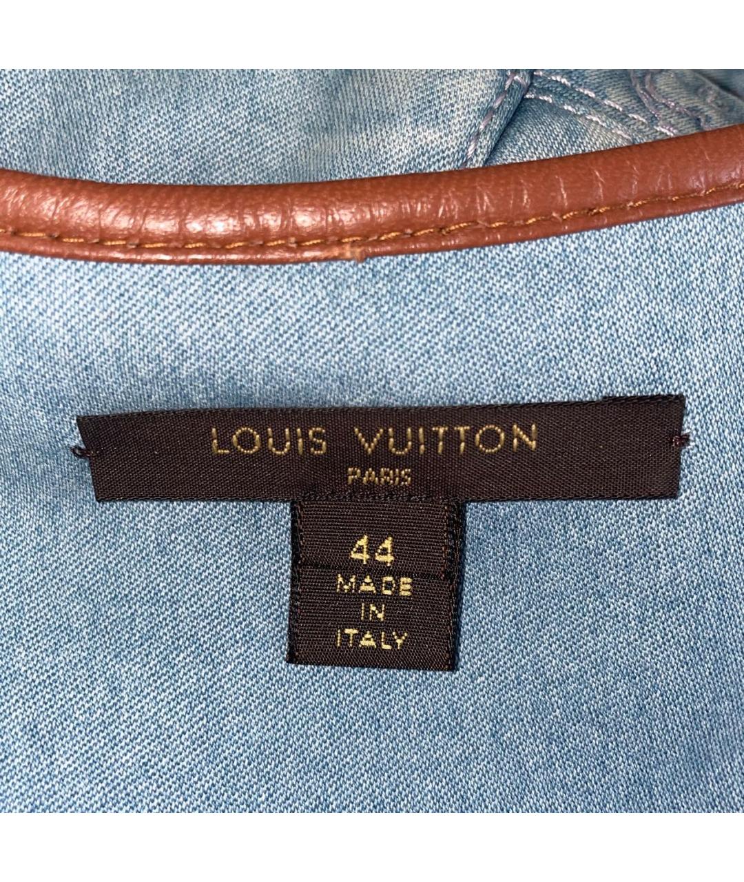 LOUIS VUITTON Голубое деним повседневное платье, фото 3