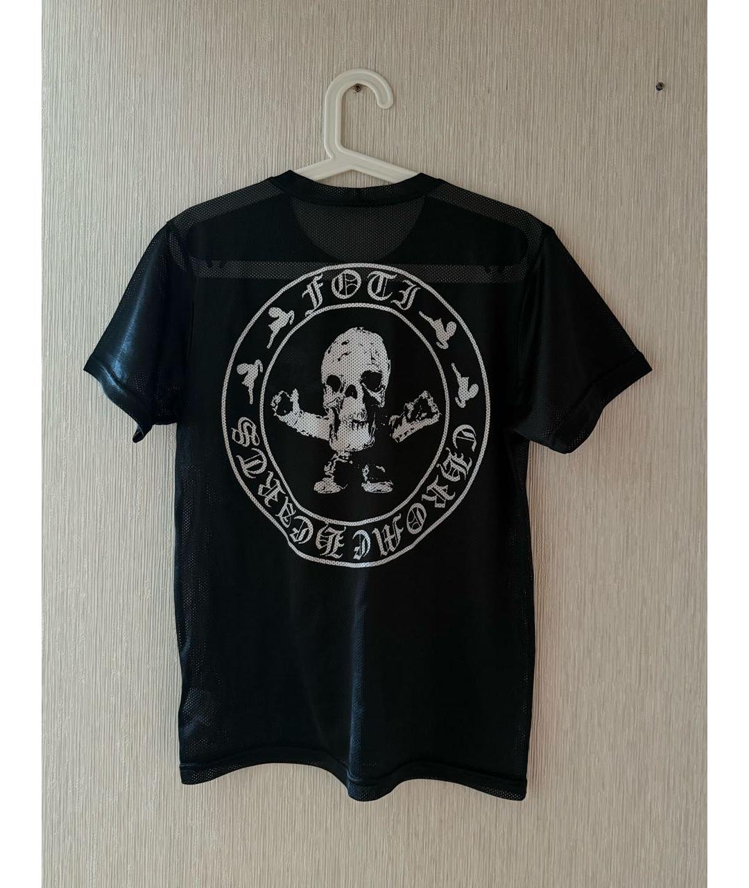 CHROME HEARTS Черная синтетическая футболка, фото 2