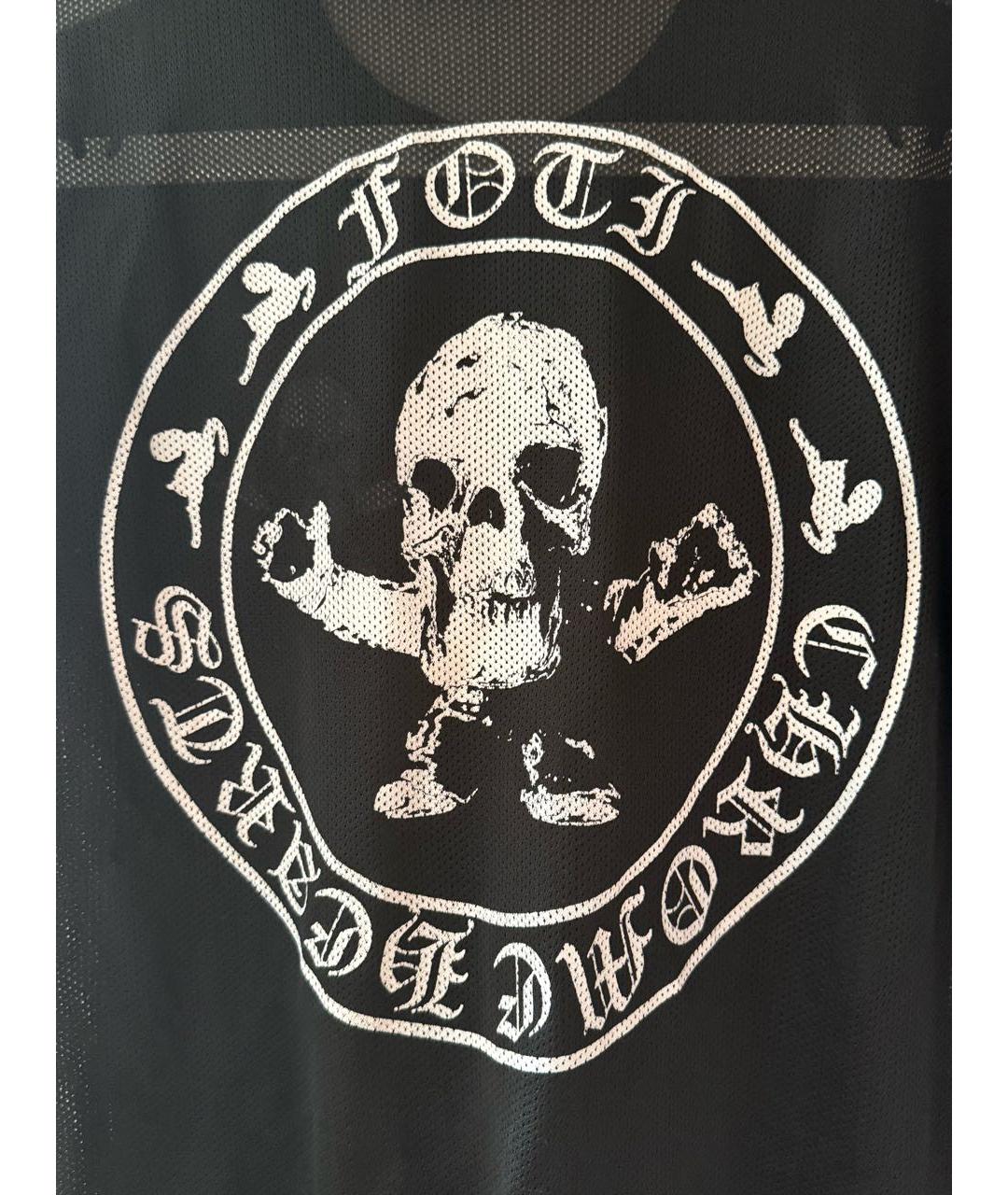 CHROME HEARTS Черная синтетическая футболка, фото 3