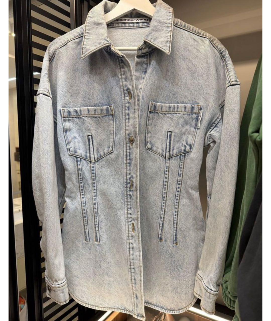 ALEXANDER WANG Голубая деним рубашка, фото 4