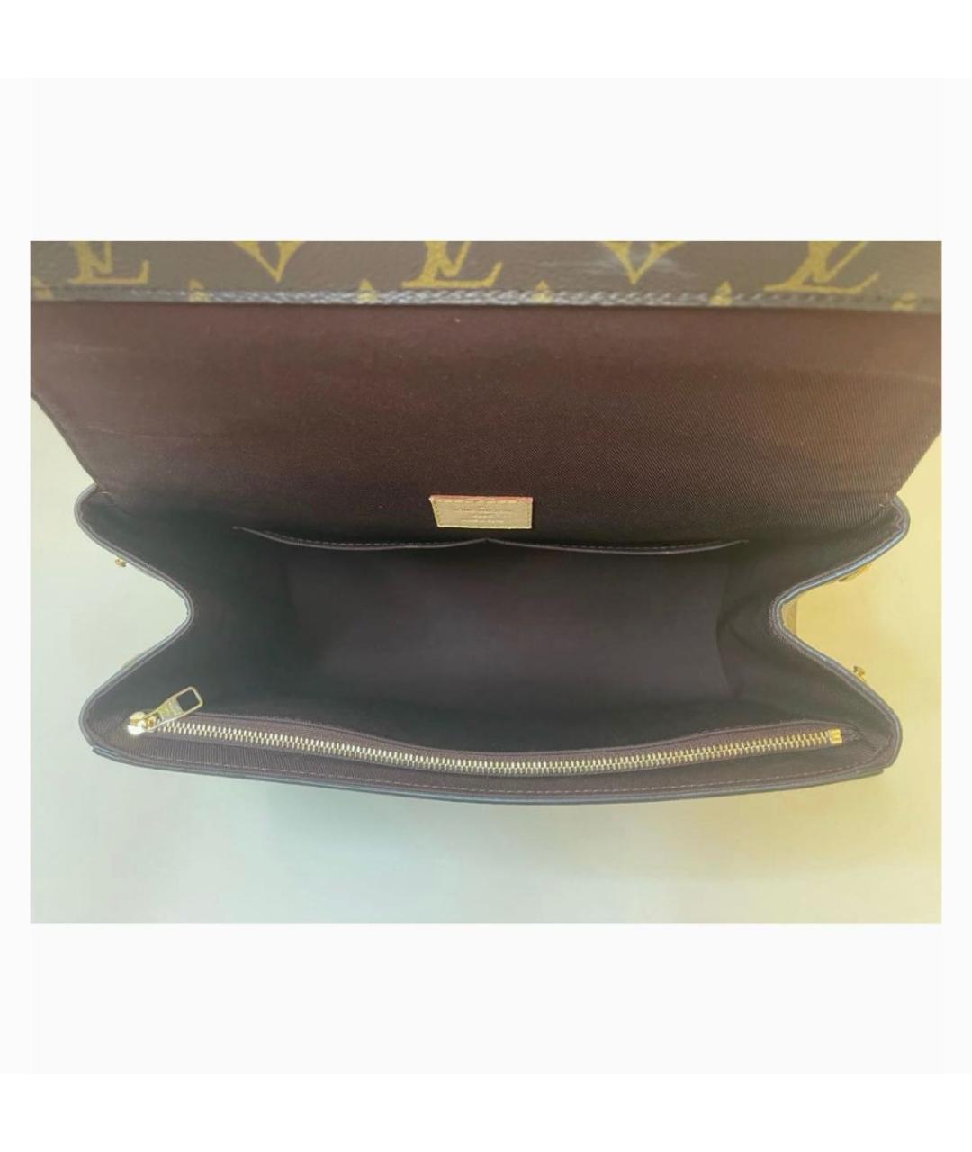 LOUIS VUITTON Коричневая сумка с короткими ручками из канвы, фото 3