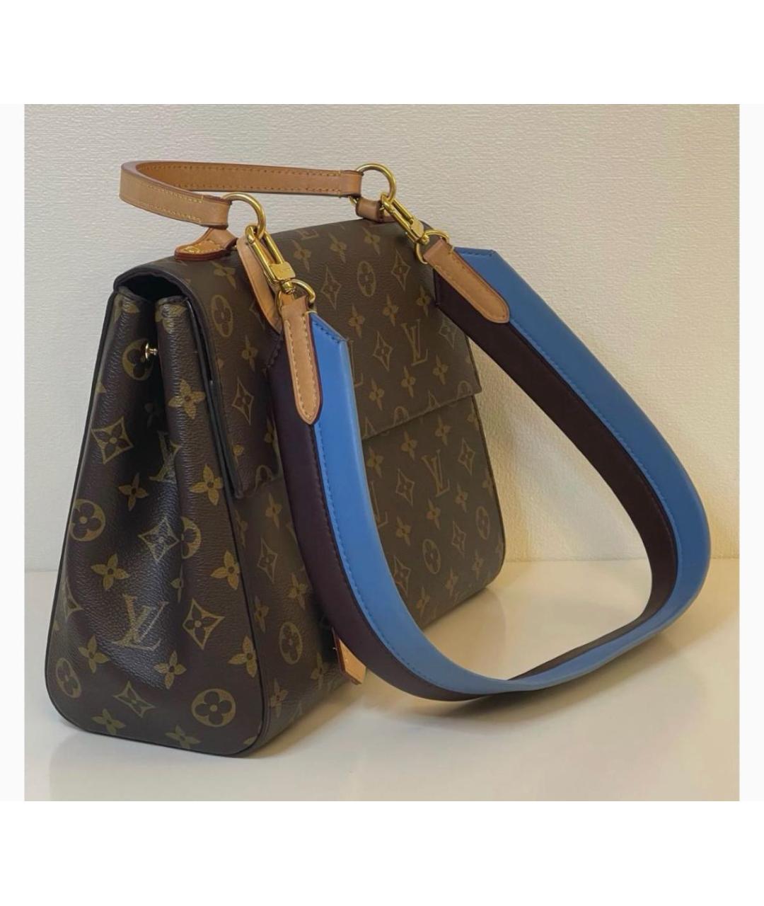 LOUIS VUITTON Коричневая сумка с короткими ручками из канвы, фото 2