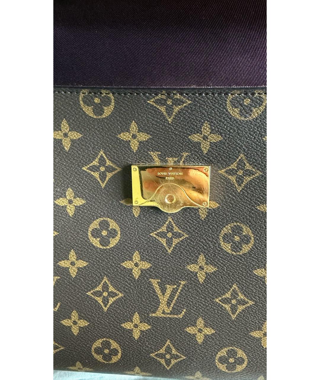 LOUIS VUITTON Коричневая сумка с короткими ручками из канвы, фото 5