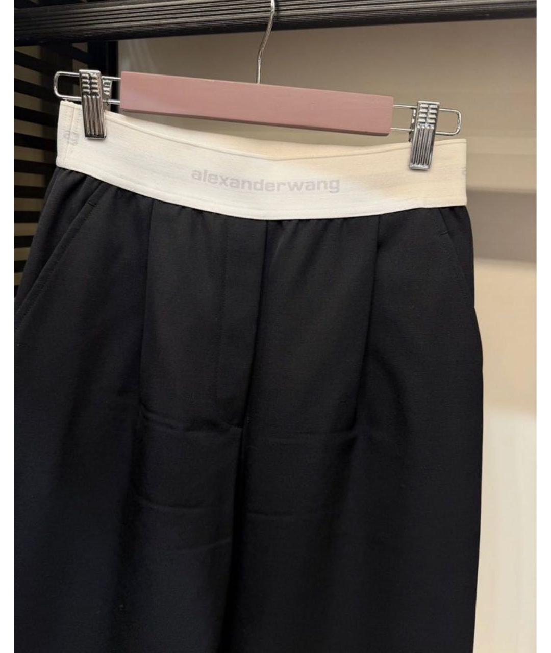 ALEXANDER WANG Черные хлопковые брюки широкие, фото 3