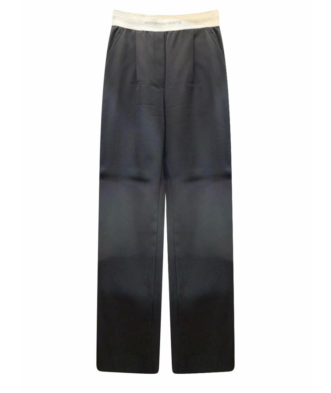 ALEXANDER WANG Черные хлопковые брюки широкие, фото 1