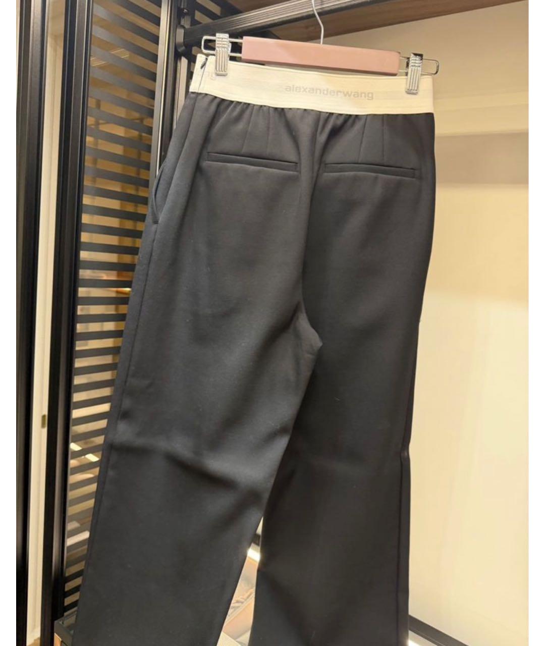 ALEXANDER WANG Черные хлопковые брюки широкие, фото 2