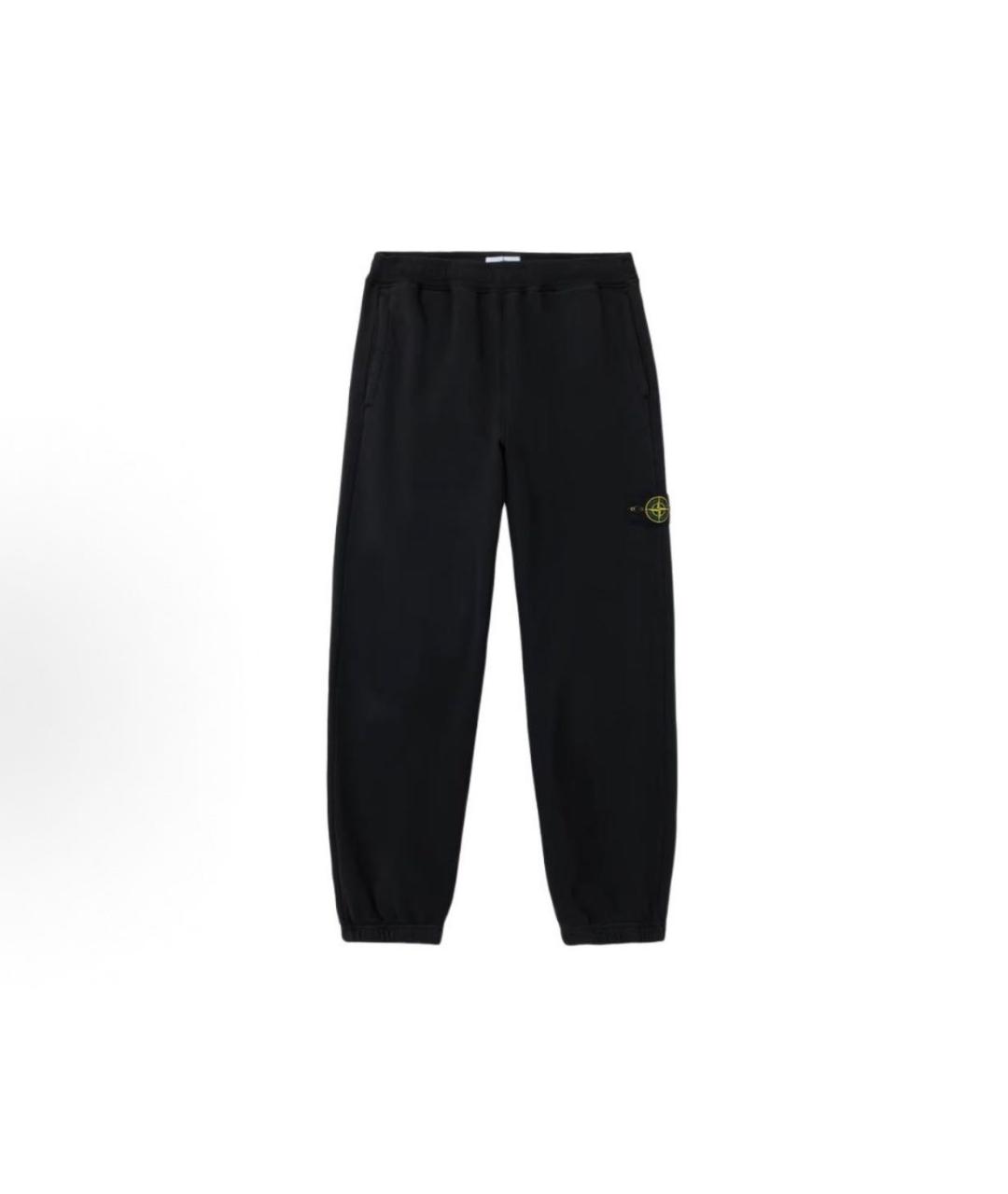 STONE ISLAND Черные хлопковые повседневные брюки, фото 7
