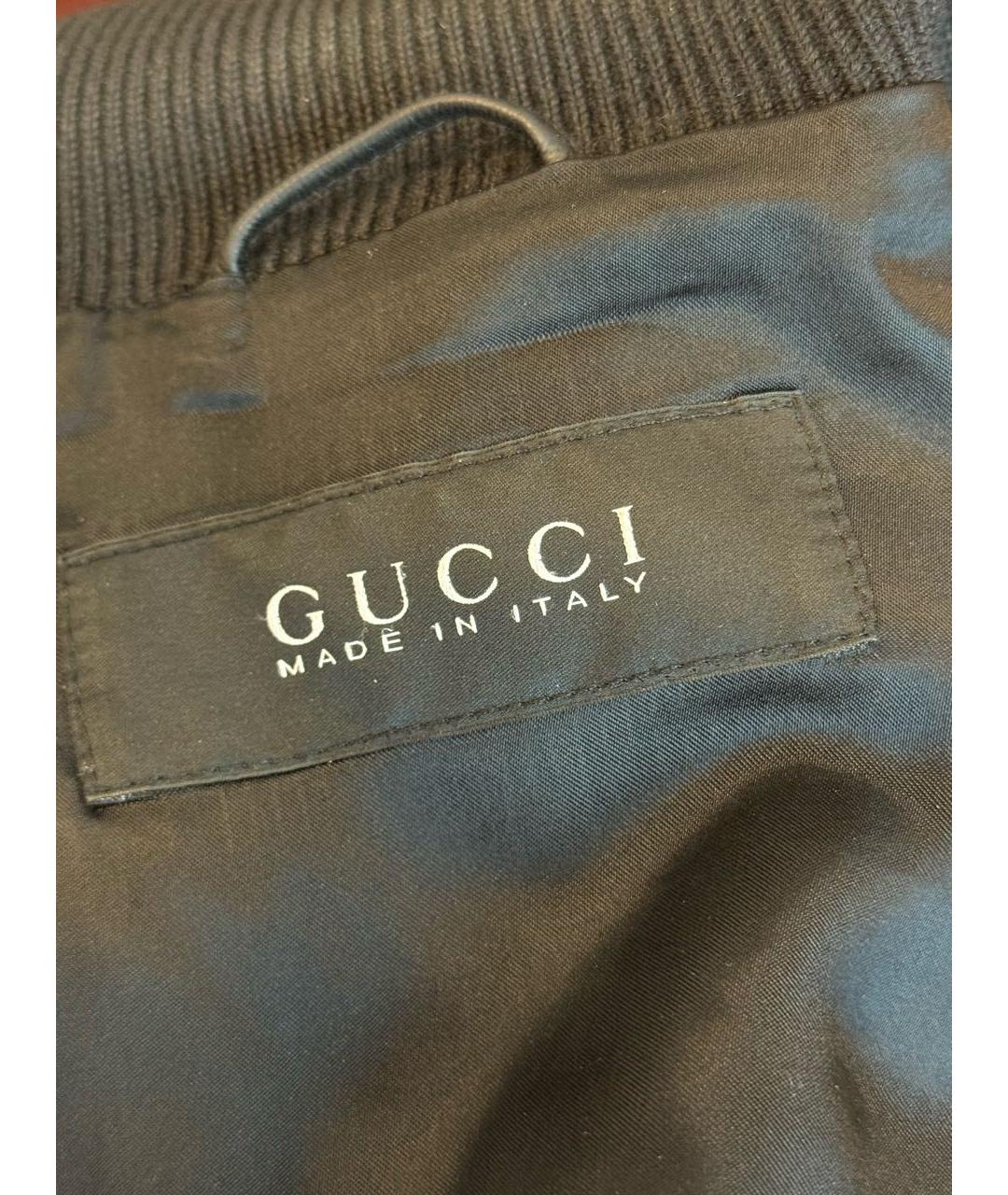 GUCCI Черная кожаная куртка, фото 4